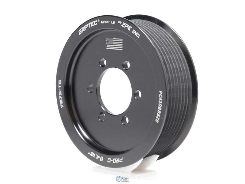 Representative photo - 4.10" 12 Rib ZPE GripTec® 2pc ProCharger Standard L3 Black Pulley Only