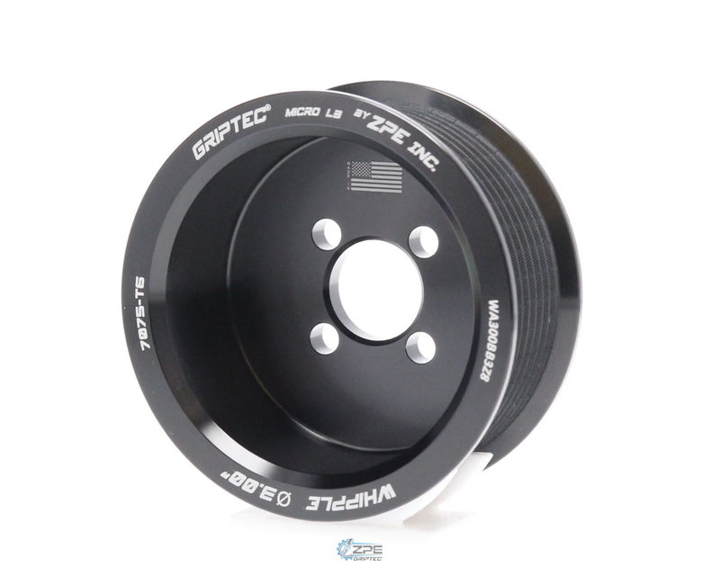 Representative photo - 3.00" 8 Rib ZPE GripTec® Whipple Lightning/04-07 L3 Black Pulley