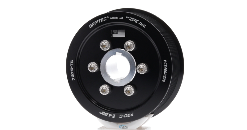 ZPE GripTec® Pro Charger Single Shoulder 8 Rib Supercharger Pulley