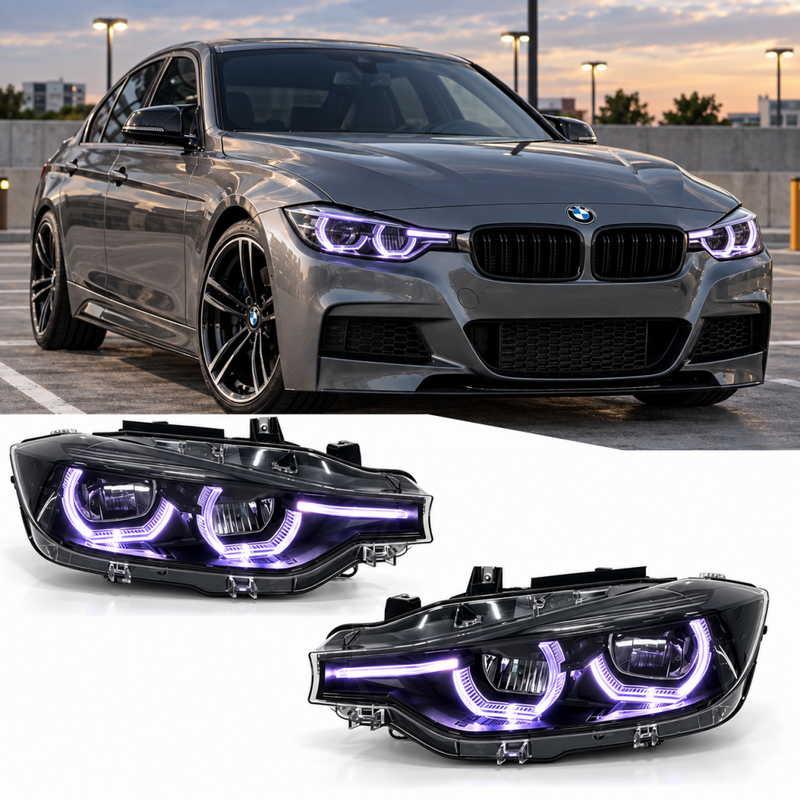 2012-2018 BMW 3-Series RGB Ikon Style LED Headlights | F30