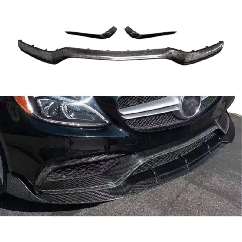 2015-2021 Mercedes-Benz C63 AMG Carbon Fiber Middle Front Bumper Lip | W205