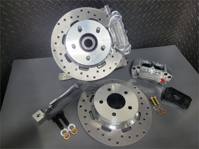 4 Piston Heavy Duty Front Drag Race Kit 15-20 Mustang GT350