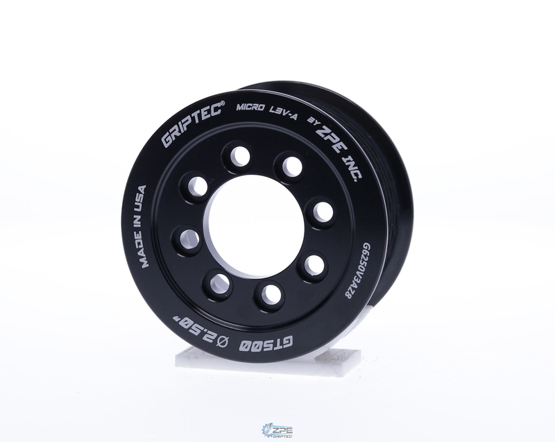 Representative photo - 61.8mm 8 Rib CONVERSION ZPE GripTec® 2pc Audi 4 Bolt L3V-A Black Pulley Only