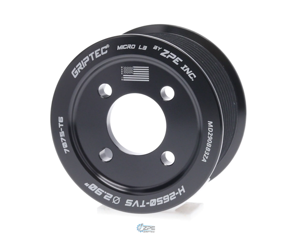 Representative photo - 2.90" 7 Rib ZPE GripTec® 2pc Magnuson TVS L3 Black Pulley Only