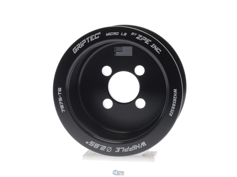 Representative photo - 2.85" 8 Rib ZPE GripTec® Whipple Lightning/04-07 L3 Black Pulley