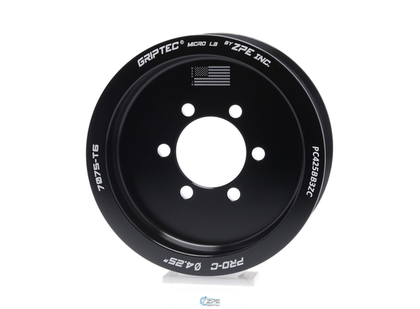 Representative photo - 4.40" 2pc 12 Rib "Standard" Black L3 (Pulley Only)