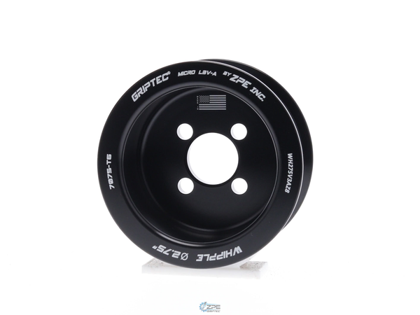 Representative photo - 70mm 8 Rib ZPE GripTec® Whipple [+.555] E55 AMG L3V-A Black Pulley