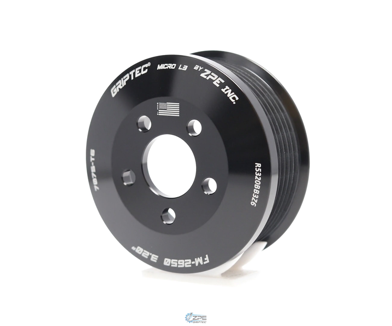 Representative photo - 3.25" 6 Rib ZPE GripTec® 2pc 4.6 l FMS Ford-Roush TVS L3 Black Pulley Only