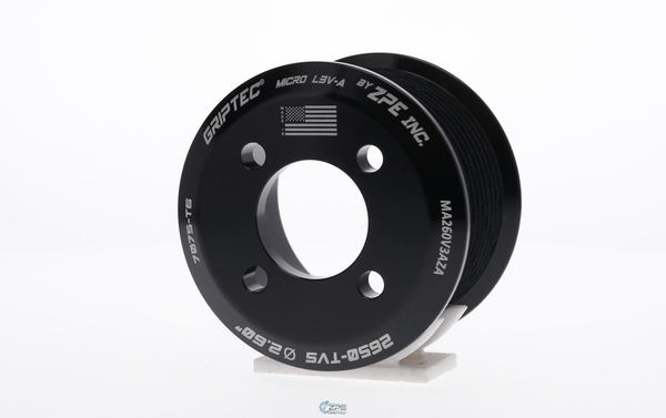 Representative photo - 2.60" 10 Rib ZPE GripTec® 2pc Offset +1 Rib Forward Magnuson LSA/LT4 2650 TVS L3V-A Black Pulley Only