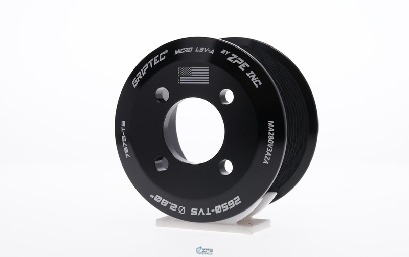 Representative photo - 2.80" 10 Rib ZPE GripTec® 2pc Offset +1 Rib Forward Magnuson LSA/LT4 2650 TVS L3V-A Black Pulley Only