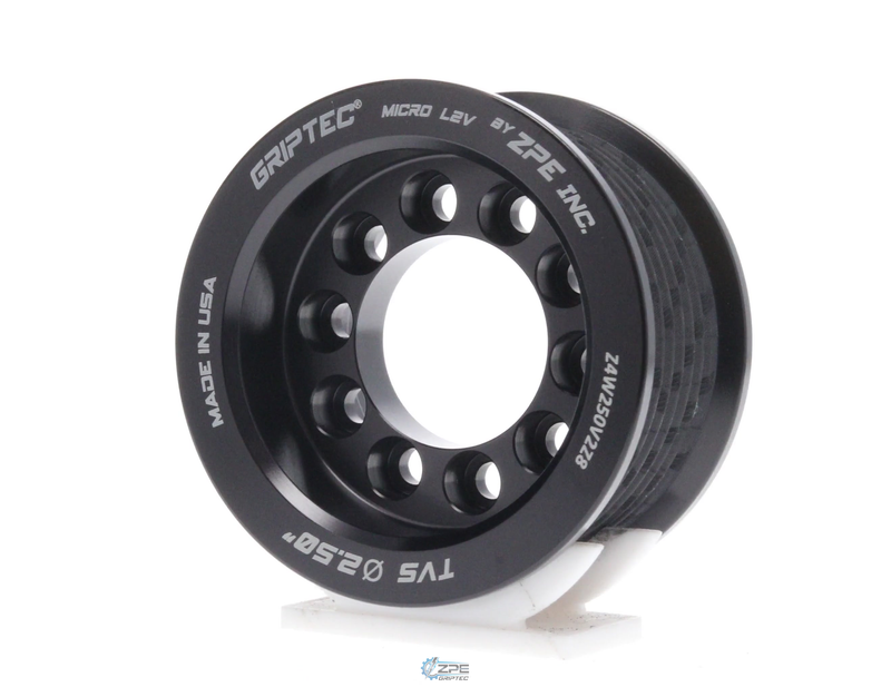 LT4 to LT1 Wetsump MKII Pulley Ø 2.50" Black W/GripTec® V2 (Pulley Only)