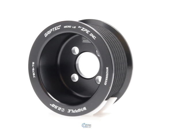 Representative photo - 62.5mm 8 Rib ZPE GripTec® Whipple E55 AMG [+.555 G] L3 Black Pulley