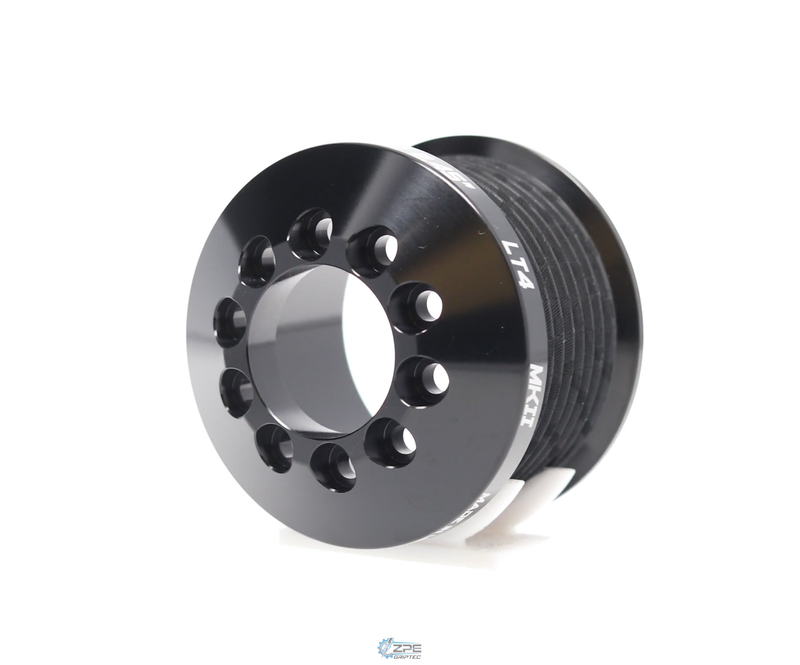 Representative photo - 63mm 8 Rib CONVERSION ZPE GripTec® 2pc MK AU Audi L3V Black Pulley Only