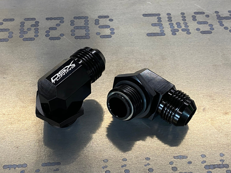 DSX Billet Low Profile ORB to AN Swivel 90° Elbow