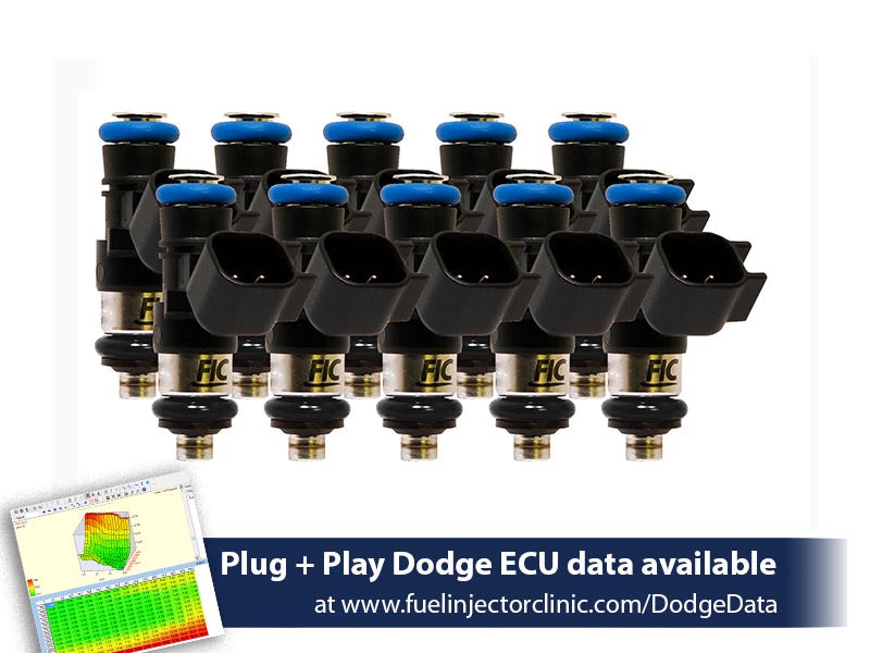 0660cc FIC Fuel Injector Clinic Injector Set for Dodge Viper ZB1 ('03-'06) (is157-0660h-sp)