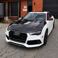 2012-2018 Audi A7/S7/RS7 Glass Engine Cover Carbon Fiber Hood | C7/C7.5 3