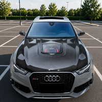 2012-2018 Audi A6/S6/RS6 Glass Engine Cover Carbon Fiber Hood | C7/C7.5 2