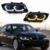 2005-2012 BMW 3-Series/M3 Yellow-White DRL Ikon Style LED Headlights | E90/E91