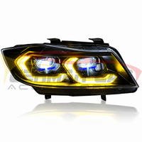 2005-2012 BMW 3-Series/M3 Yellow-White DRL Ikon Style LED Headlights | E90/E91 4