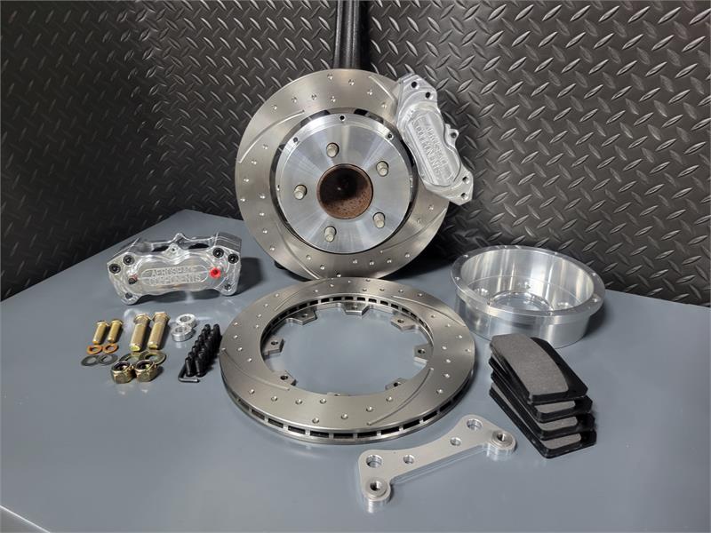 4 Piston Front Pro-street dimpled and Slotted Kit 2012-21 Challenger, Charger, 300