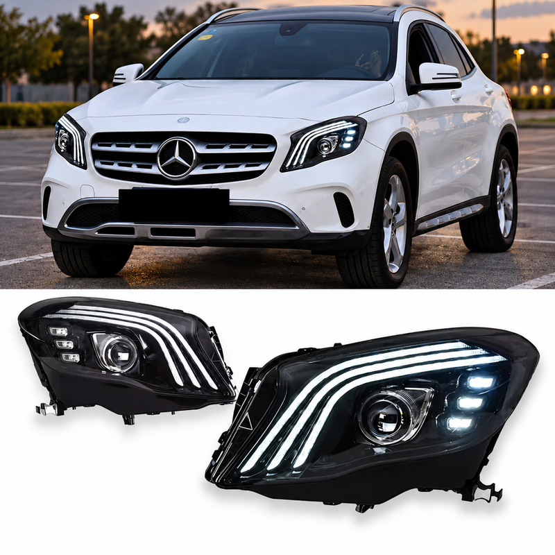2015-2020 Mercedes-Benz GLA-Class/GLA45 AMG Maybach Style LED Headlights | X156