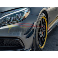 2015-2018 Mercedes-Benz C63 AMG Carbon Fiber Front Bumper Canards I W205 2
