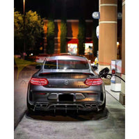 2015-2023 Mercedes-Benz C-Class/C63 AMG PSM Style 3 Piece Carbon Fiber Rear Diffuser | W205 2