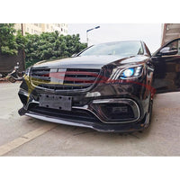 2018-2020 Mercedes-Benz S63/S65 AMG Carbon Fiber Front Lip | W222 Sedan 2