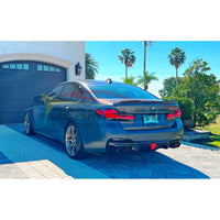 2021-2023 BMW M5 Carbon Fiber CS Style Rear Diffuser with LED Brake Light | F90 LCI 2