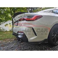 2021+ BMW 4-Series Carbon Fiber S Style 3 Piece Rear Diffuser | G22/G23 3
