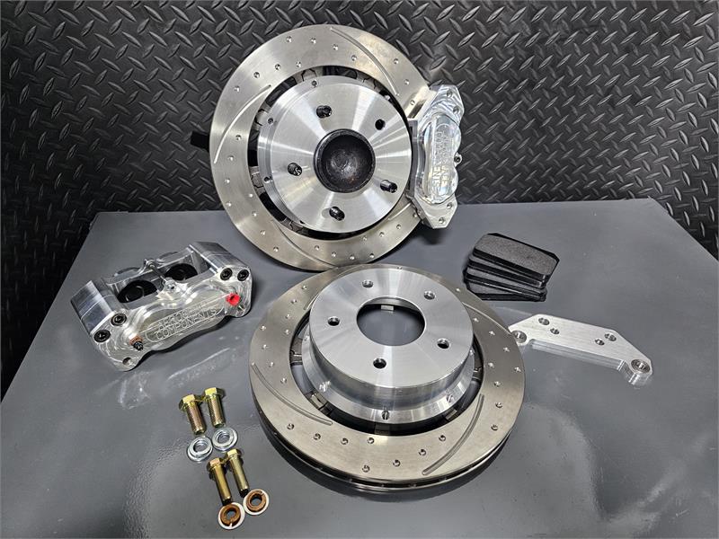 4 Piston Pro Street Front Dimpled, Slotted, Brake Kit 2004-06 Pontiac GTO