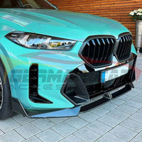 2024+ BMW X6 M Performance Style Carbon Fiber 2 Piece Front Lip | G06 LCI 3