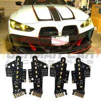 2025+ BMW M3/M4/4-Series CSL Style Headlights Yellow DRL Modules | G80/G82/G83/G22/G23/G26 4