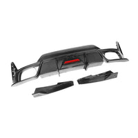 2023+ BMW 3-Series Carbon Fiber 3 Piece Rear Diffuser with LED Brake Light | G20 LCI 5