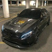 2015-2023 Mercedes C-Class/C43 AMG Glass Engine Cover Carbon Fiber Hood | W205/S205/C205 3