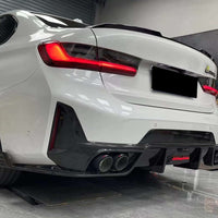 2023+ BMW 3-Series Carbon Fiber 3 Piece Rear Diffuser with LED Brake Light | G20 LCI 3