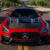 2016-2021 Mercedes AMG GT/GTS/GTC/GTR Glass Engine Cover Carbon Fiber Hood | C190/R190 5