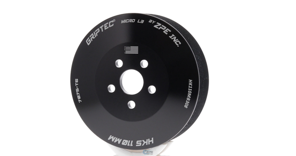 110mm 8 Rib ZPE GripTec® 2pc HKS Shoulderless L3 Black Pulley Only
