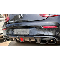 2015-2023 Mercedes-Benz C-Class/C63 AMG Carbon Fiber Rear Diffuser with Brake Light | W205 Coupe 3