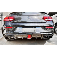 2015-2023 Mercedes-Benz C-Class/C63 AMG Carbon Fiber Rear Diffuser with Brake Light | W205 Coupe 2
