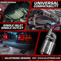 UNIVERSAL VALVED MUFFLER KIT 4
