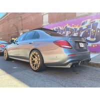 2017-2020 Mercedes-Benz E-Class Carbon Fiber Rear Diffuser with LED Brake Light and Exhaust Tips | W213 3