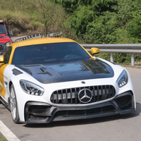 2016-2021 Mercedes AMG GT/GTS/GTC/GTR Glass Engine Cover Carbon Fiber Hood | C190/R190 3