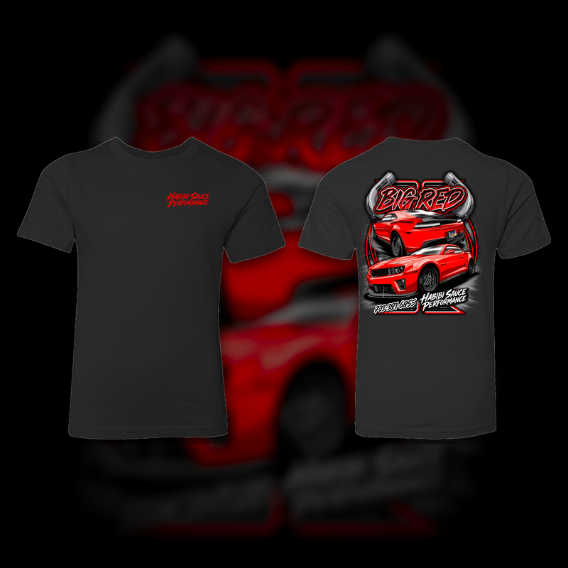 HSP Big Red Youth T-Shirt front and back